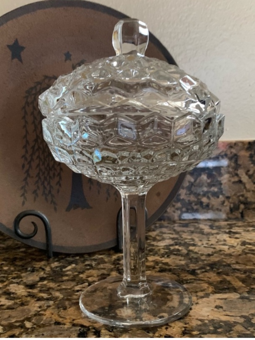 Vintage Diamond Cut Glassware
